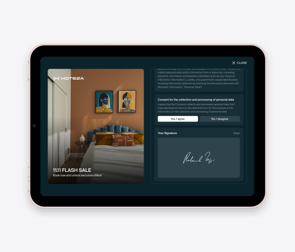 E-signature for Seamless Check-In