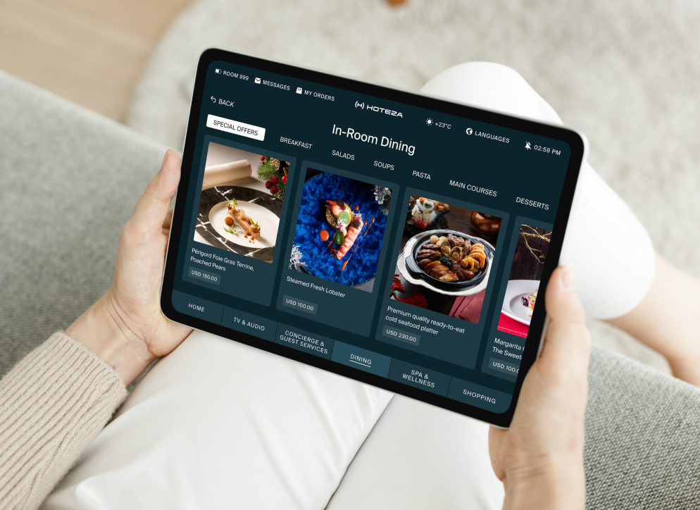 The Interactive All-in-One Solution at Guest’s Reach: Hoteza’s Vision for the In-Room Tablets